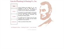 Tablet Screenshot of lincolnplumbinginc.com